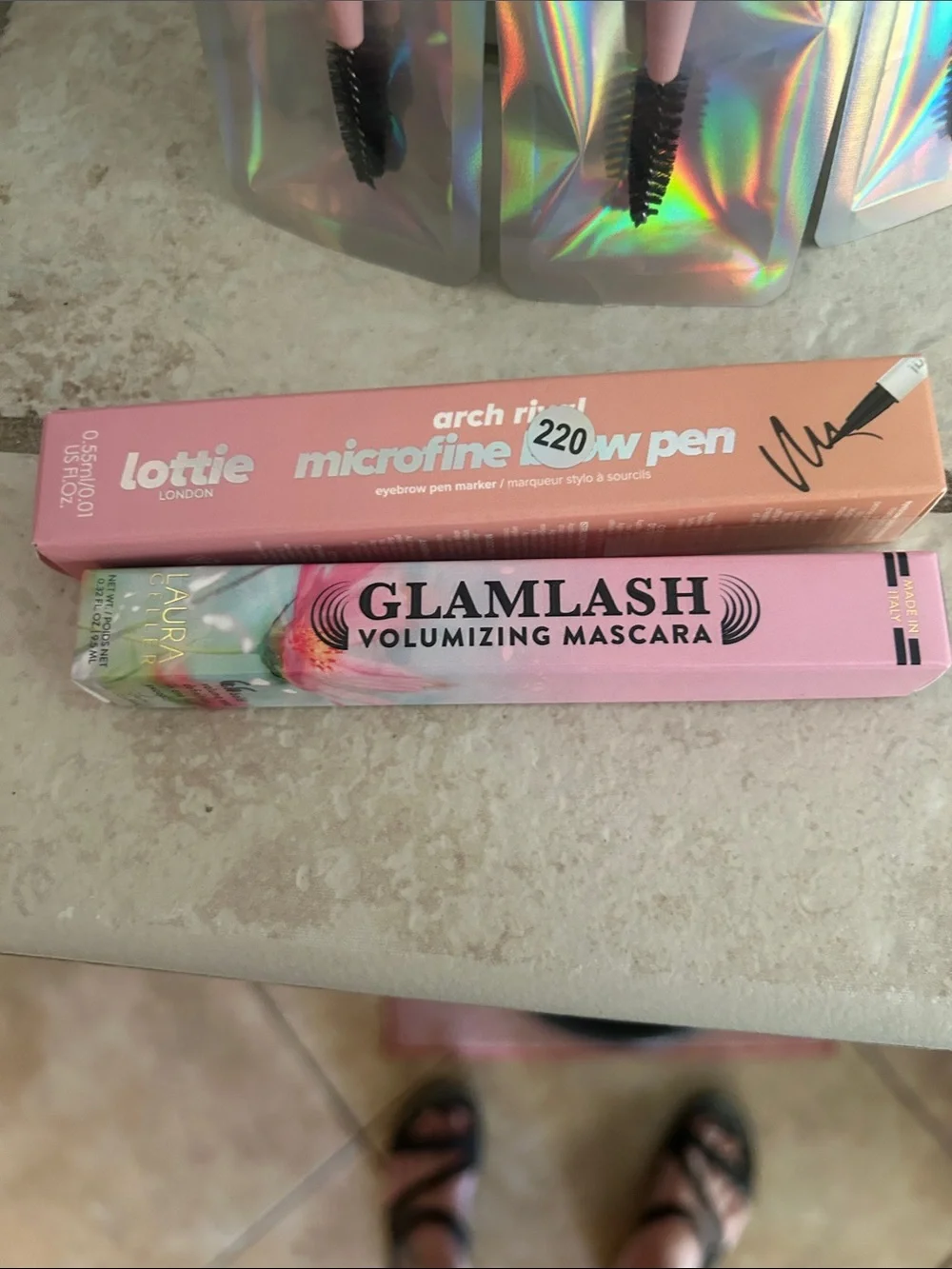 Aura Pink and Peach Brow & Lash Beauty Set